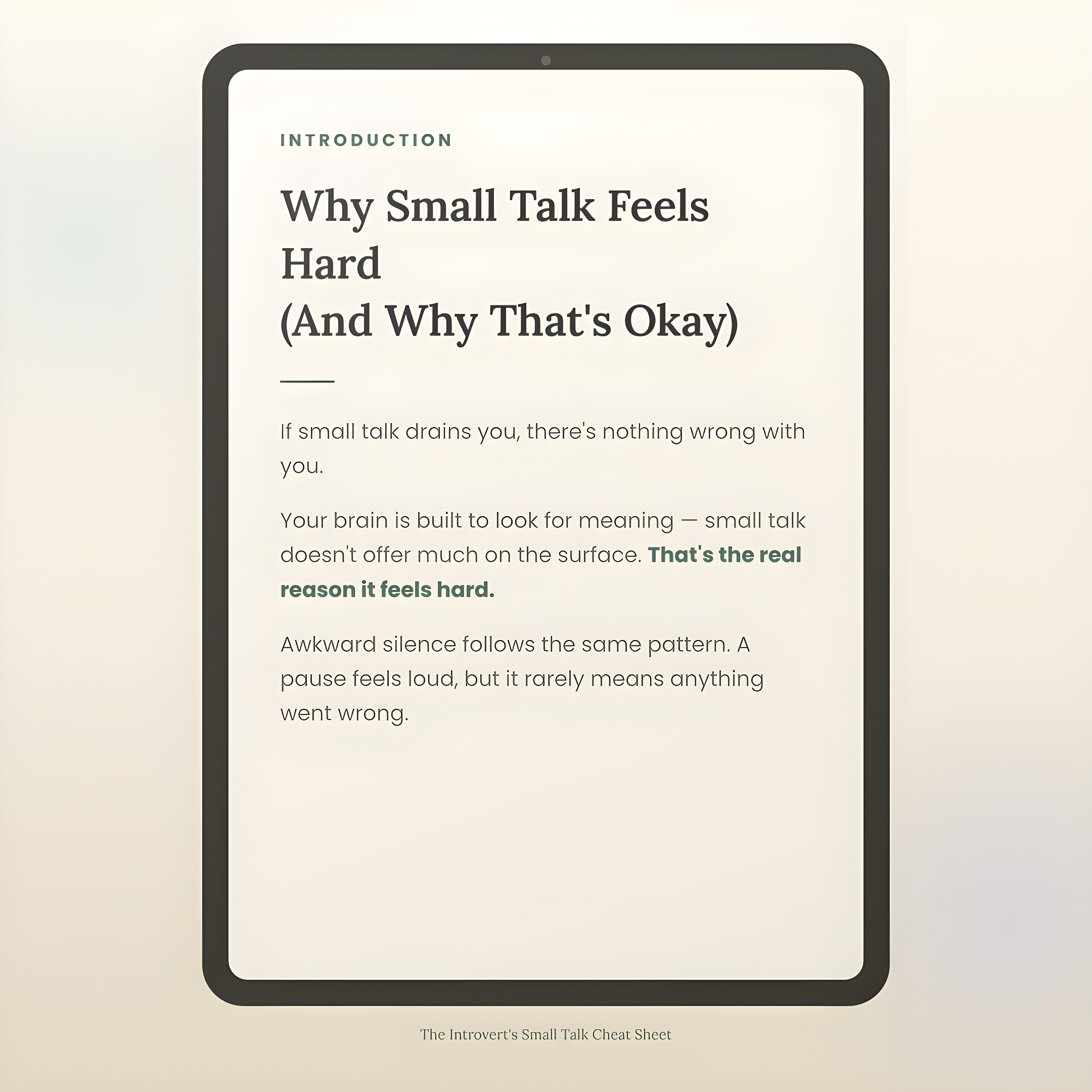 The Introvert’s Small Talk Cheat Sheet – PDF Guide