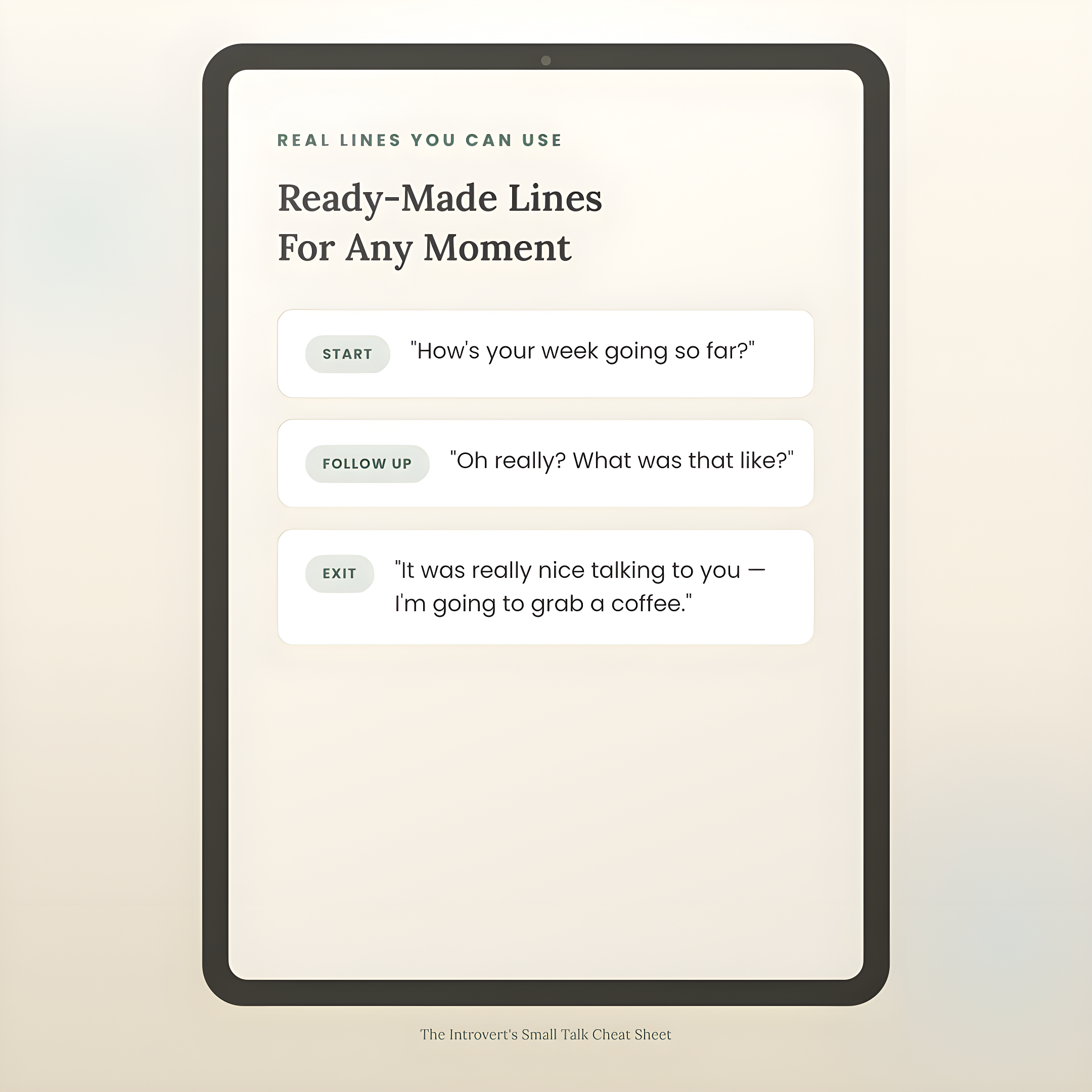 The Introvert’s Small Talk Cheat Sheet – PDF Guide