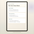 The Introvert’s Small Talk Cheat Sheet – PDF Guide