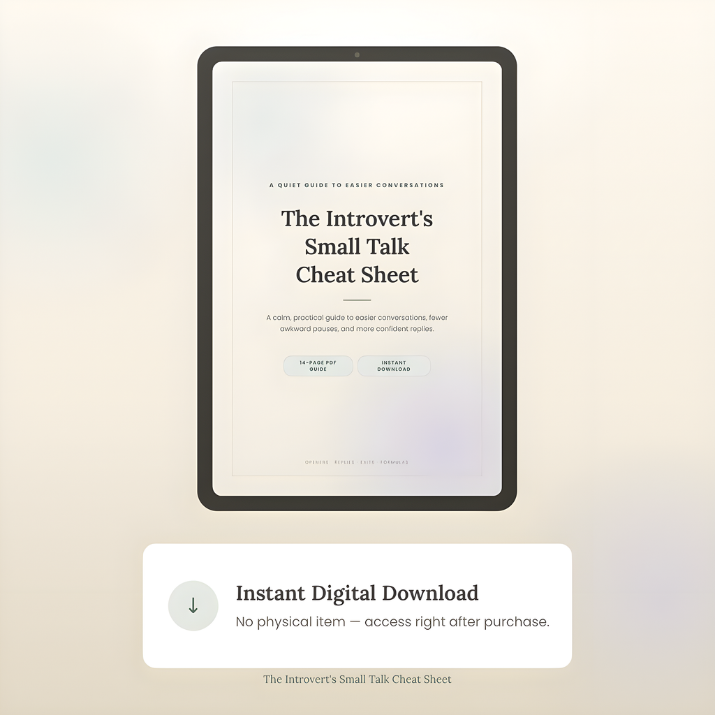 The Introvert’s Small Talk Cheat Sheet – PDF Guide