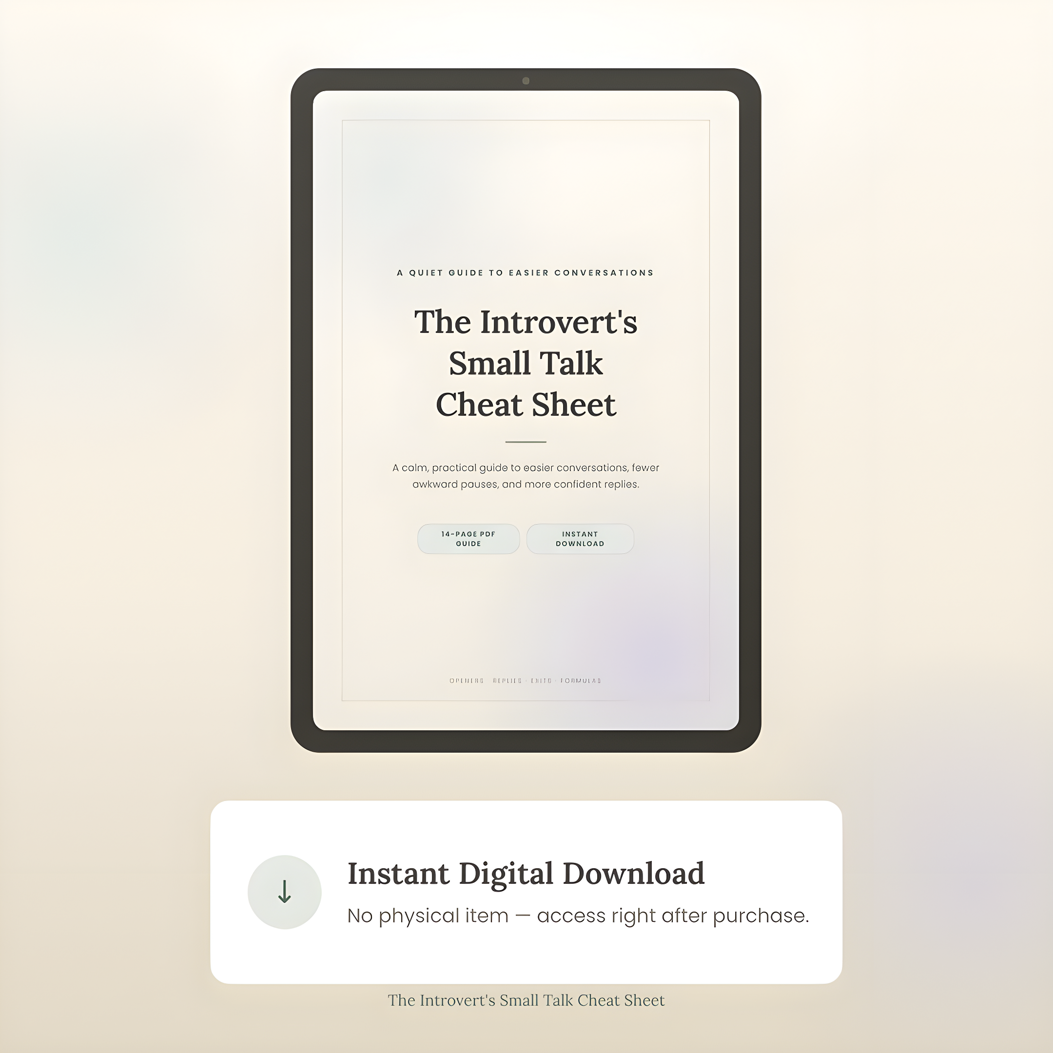 The Introvert’s Small Talk Cheat Sheet – PDF Guide